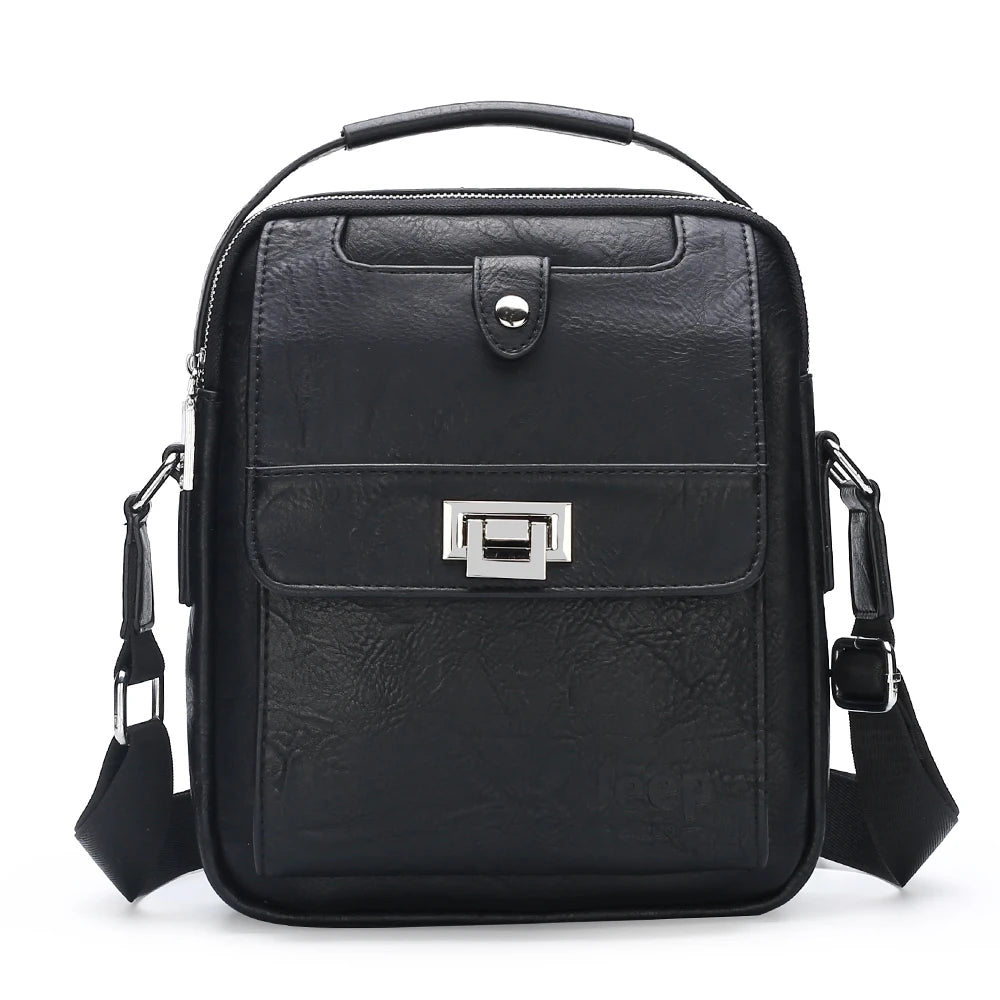 Bolsa de Ombro em Couro PU Masculina-Loja Melanio