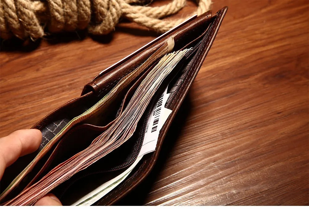 Carteira Masculina de Couro Genodern com Bloqueio RFID