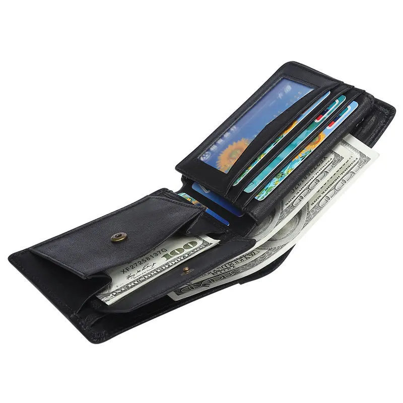 Carteira Masculina de Couro Genodern com Bloqueio RFID