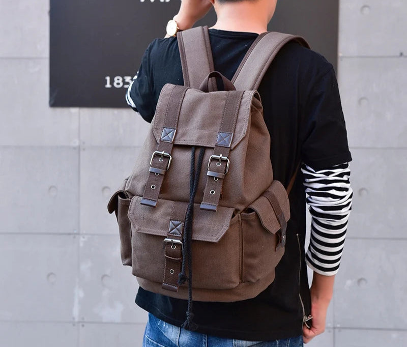 Mochila Masculina de Lona Didabear - Estilo e Praticidade