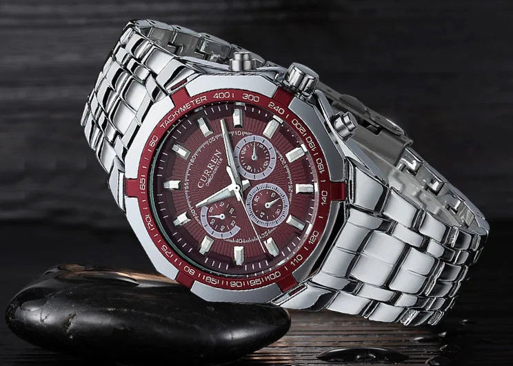 Relógio Masculino Curren Luxo Militar à Prova D'Água