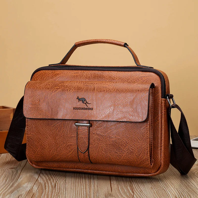 Bolsa Masculina de Couro PU Vintage - Elegância e Funcionalidade