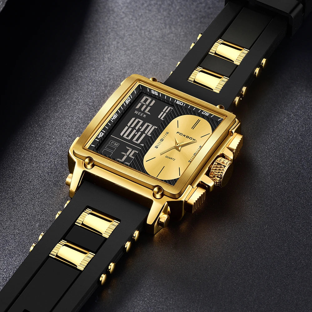 Relógio Masculino Foxbox Cronógrafo Luxo à Prova D'Água