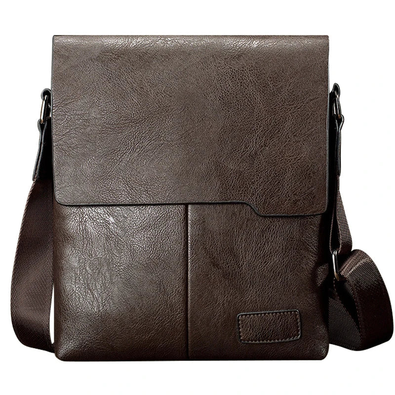 Bolsa de Ombro Masculina Couro Marrom- Loja Melanio