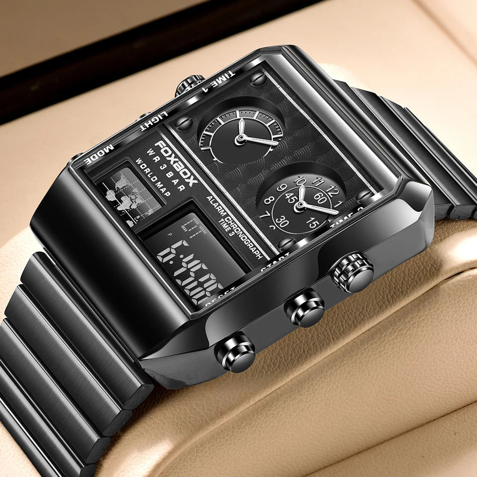 Relógio Masculino Quadrado Preto - Melanio