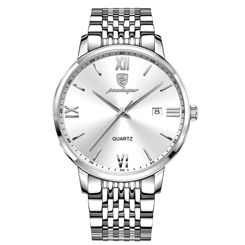 Relógio Masculino POEDAGAR Luxo Esportivo em Aço Inoxidável
