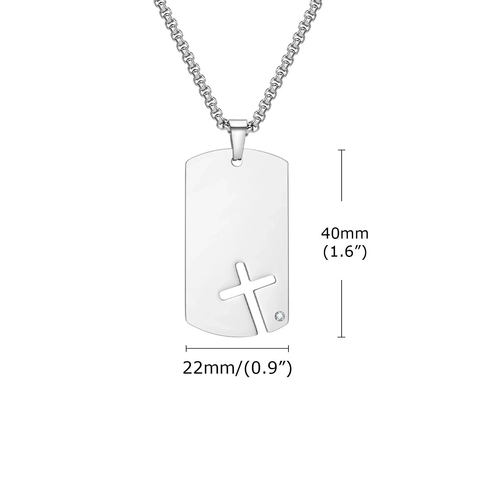 Colar Cruz Masculino aço Inoxidável-Loja Melanio
