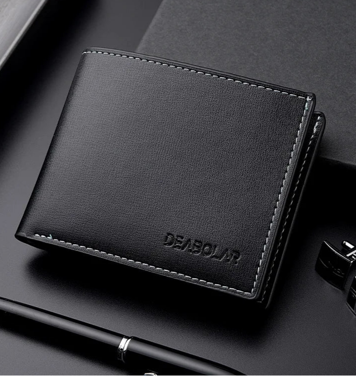 Carteira Masculina Clássica em Couro com Zíper