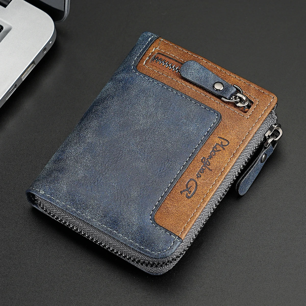 Carteira Masculina CarrKen com Zíper e Slots para Cartões