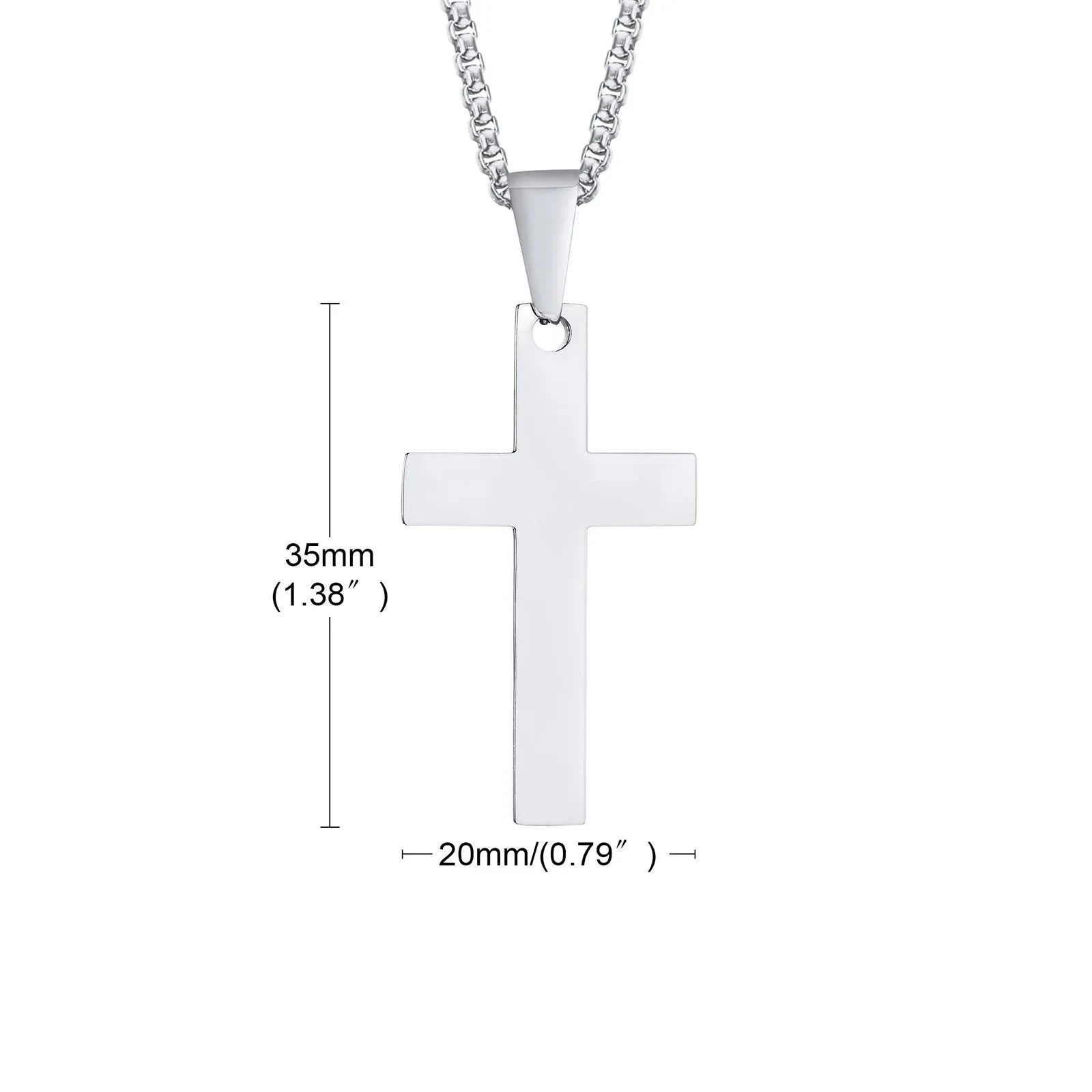 Colar Masculino Pingente de Cruz Prata- Loja Melanio