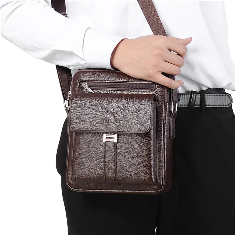 Bolsa Crossbody Masculina Marrom- Loja Melanio