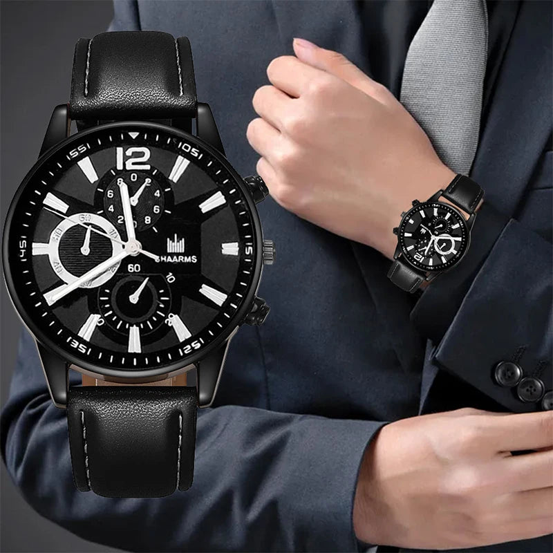 Relógio Minimalista Casual Quartzo Pulseira de Couro