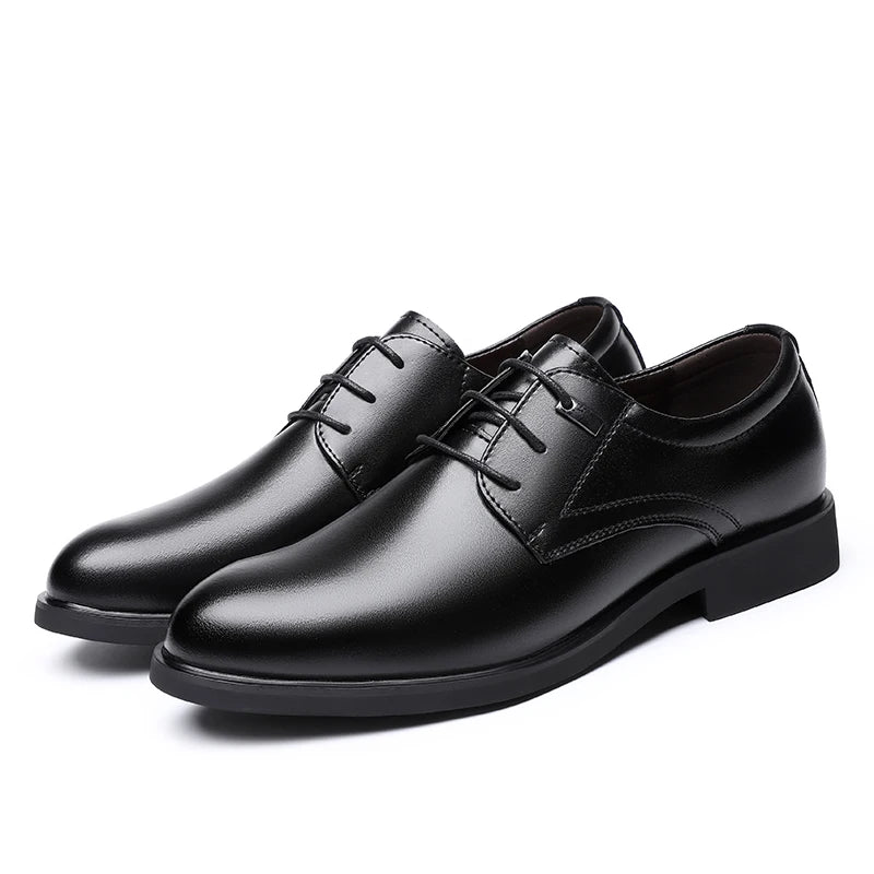 Sapatos Casuais Masculinos de Couro Elegante