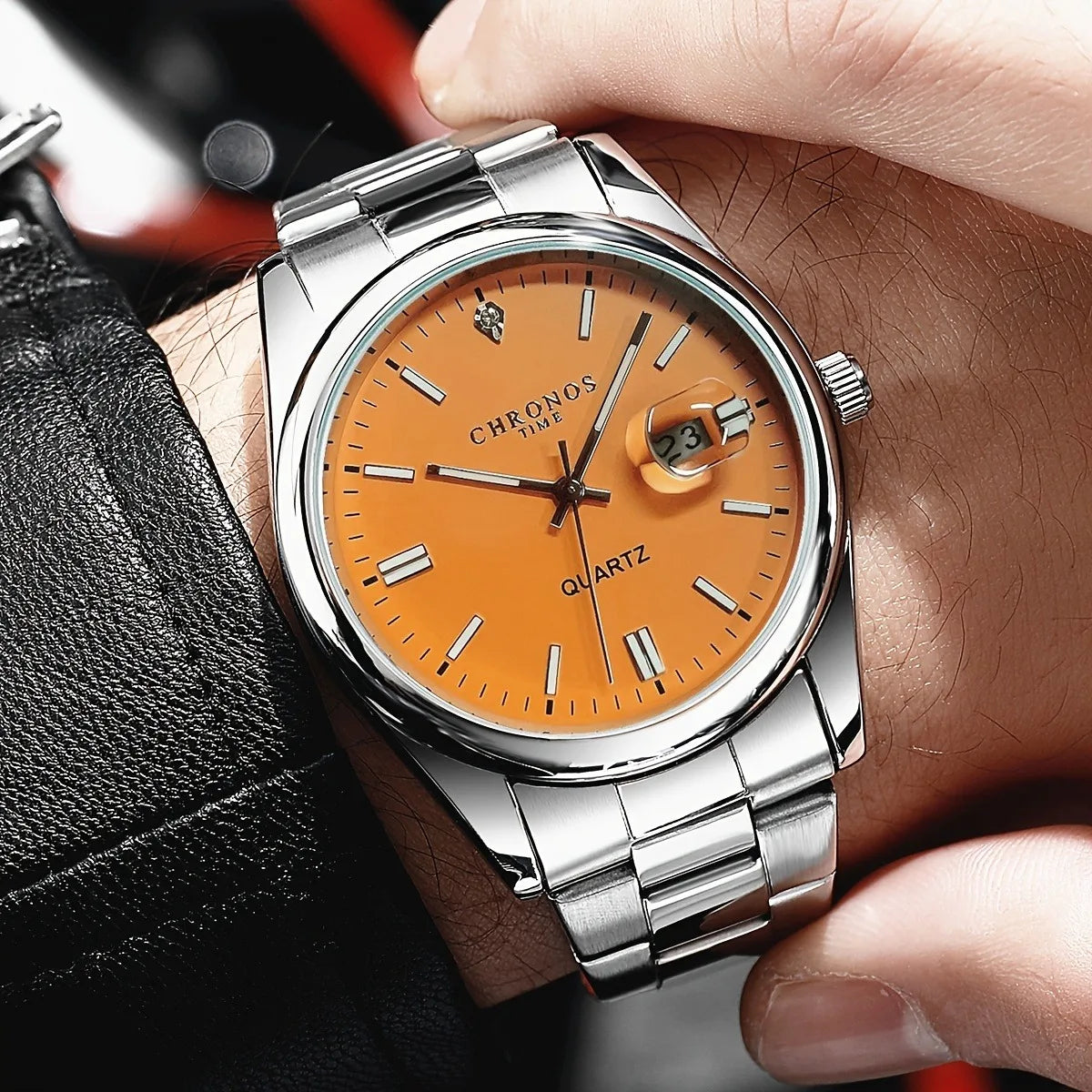 Relógio Masculino Chronos Luxo Quartzo à Prova D'Água