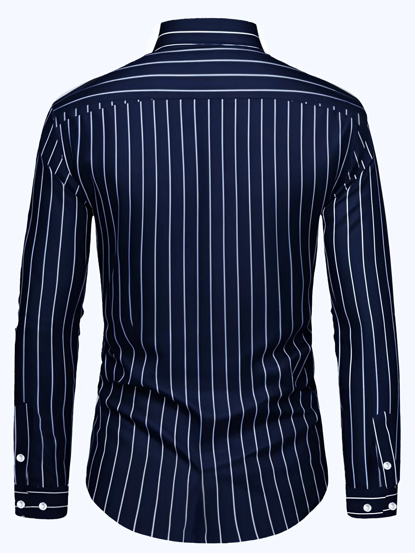 Camisa Casual Masculina Elegante Listrada