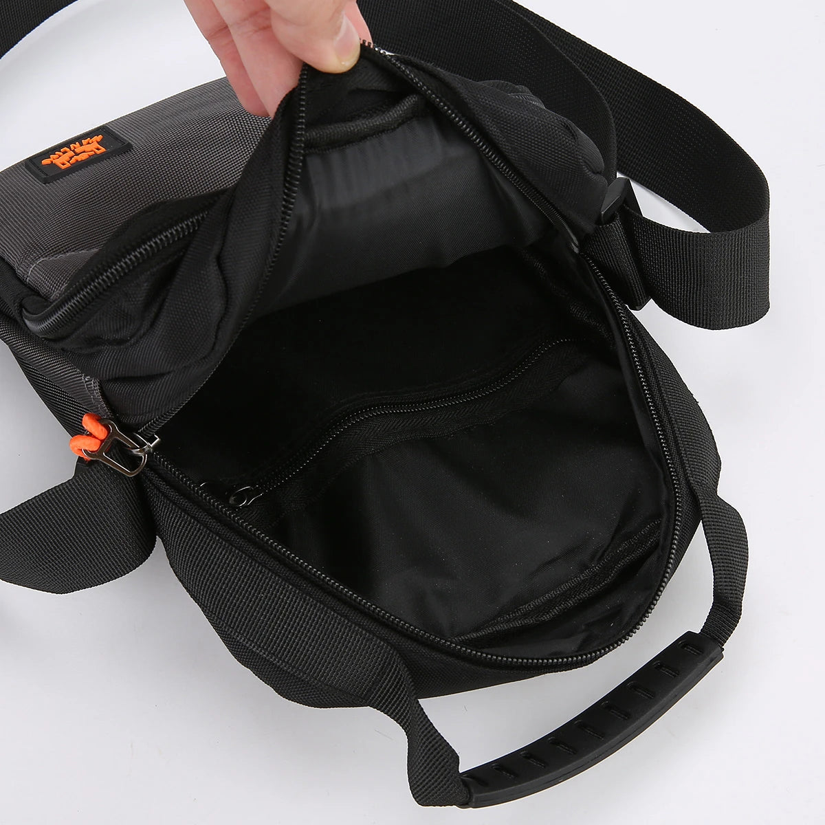 Bolsa Masculina Casual Leve Oxford Crossbody