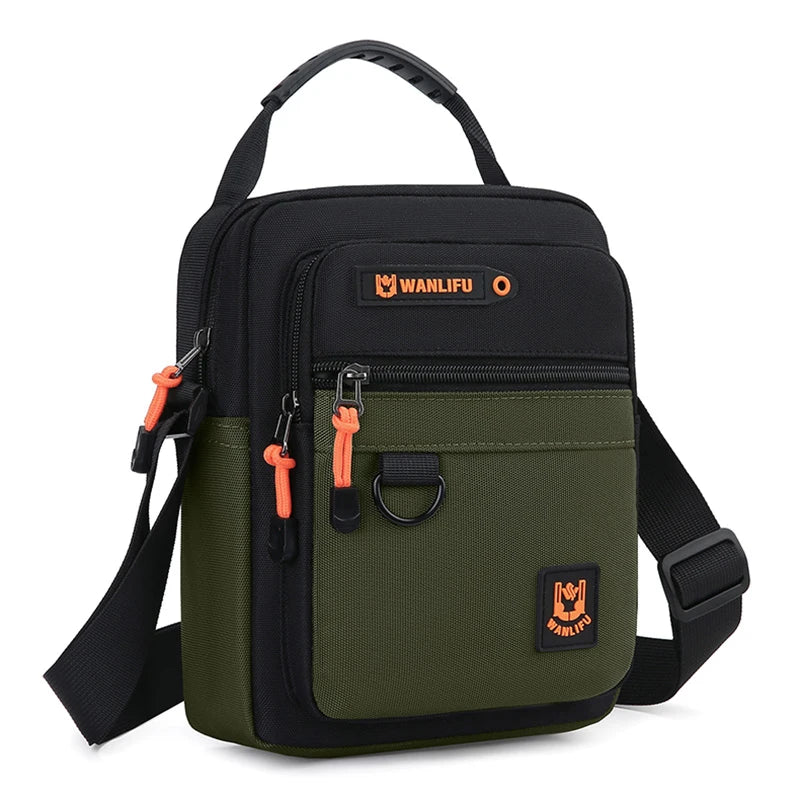 Bolsa Masculina Casual Leve Oxford Crossbody