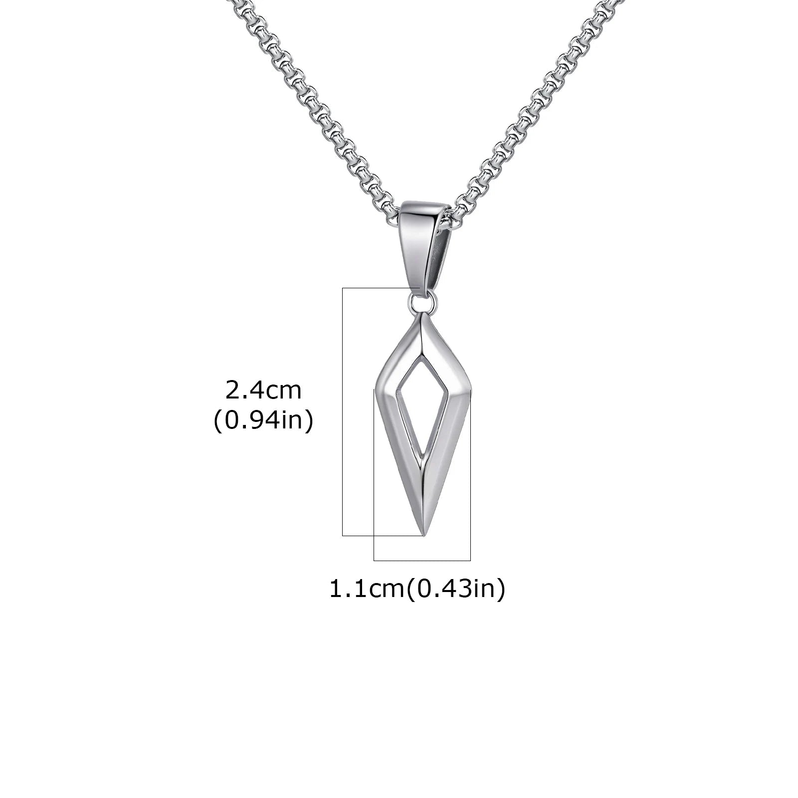 Colar Geométrico Masculino em Aço Inoxidável