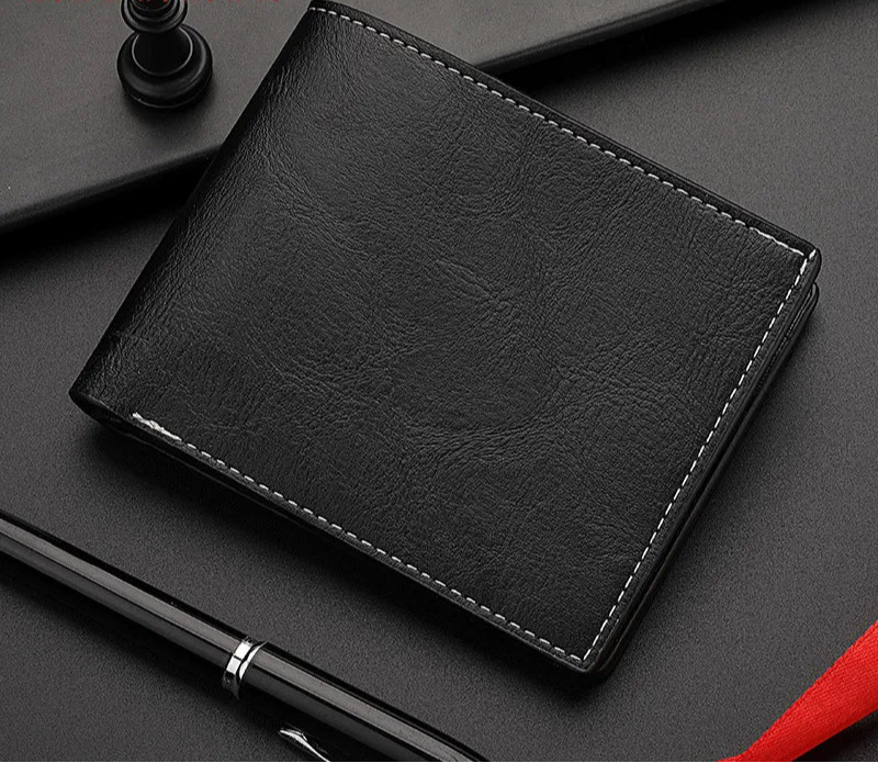 Carteira Masculina Clássica de Couro PU com Zíper