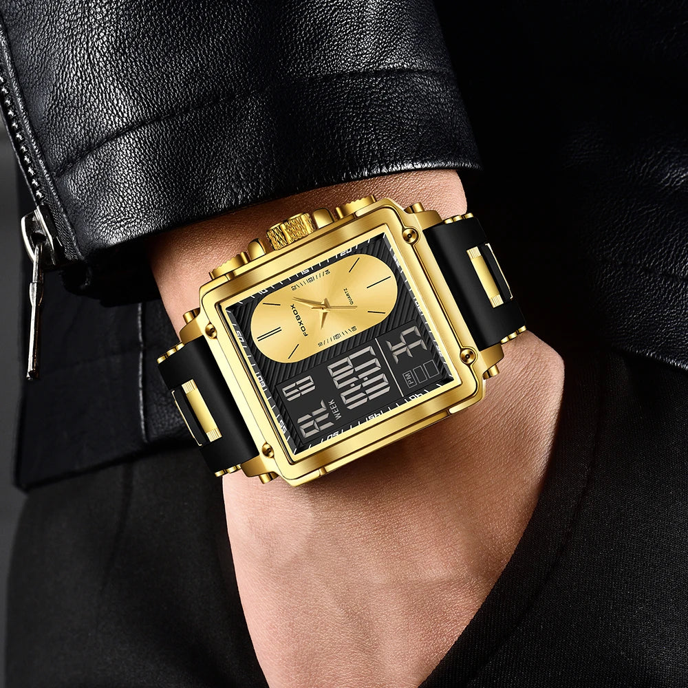 Relógio Masculino Foxbox Cronógrafo Luxo à Prova D'Água