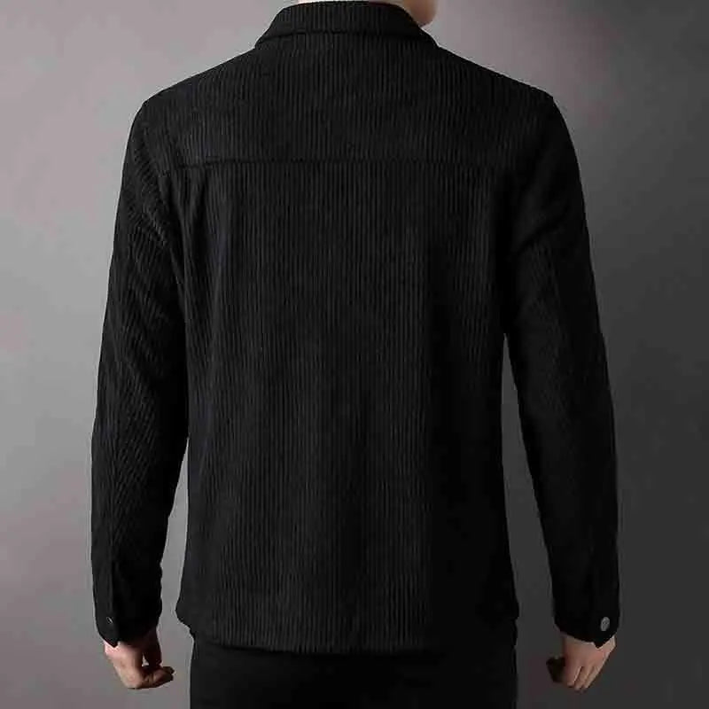 Jaqueta Masculina de Veludo com Estilo Polo