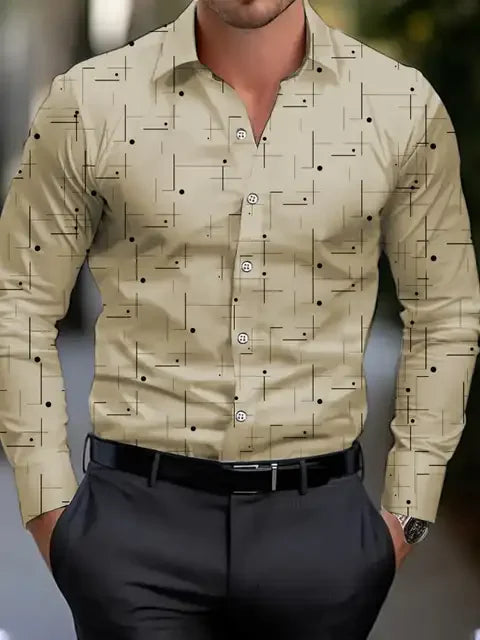 Camisa Masculina 3D Estilo Casual