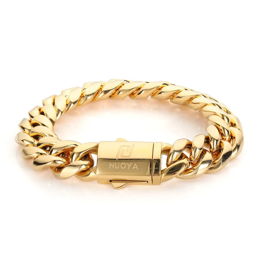 Colar Miami Cubana Hip Hop em Aço Inoxidável