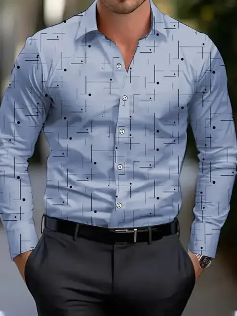 Camisa Masculina 3D Estilo Casual