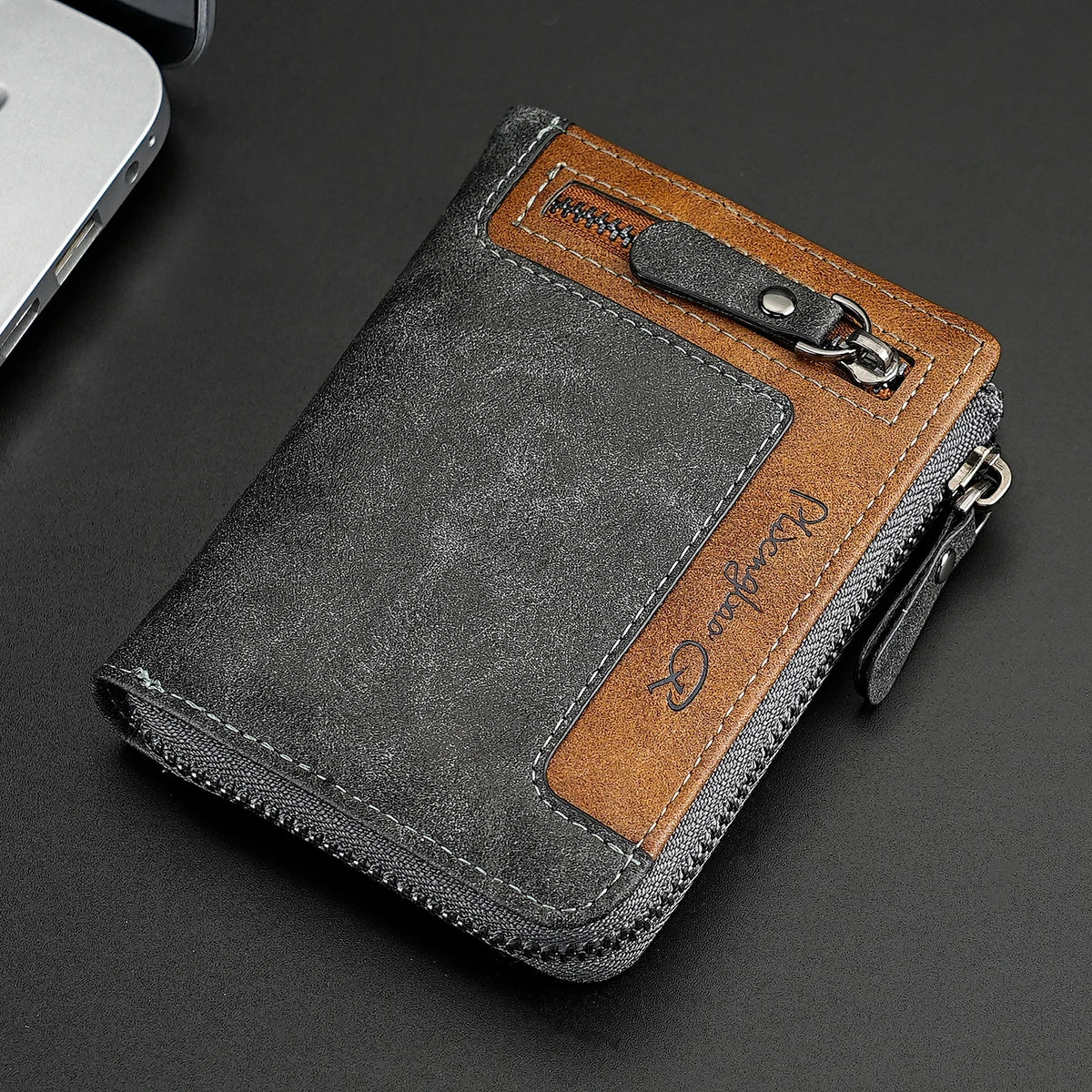 Carteira Masculina CarrKen com Zíper e Slots para Cartões