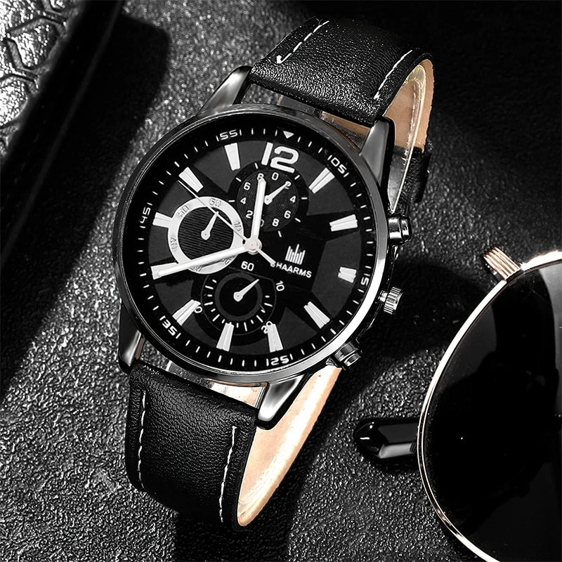 Relógio Minimalista Casual Quartzo Pulseira de Couro