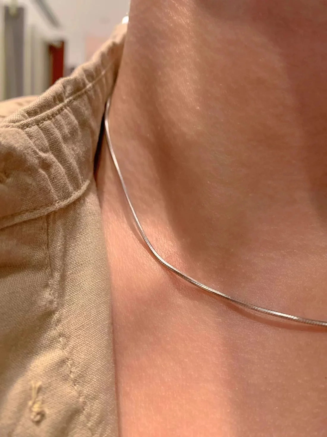 Colar Masculino de Aço Inoxidável Estilo Cobra