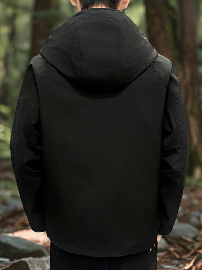 Jaqueta Softshell Impermeável Masculina com Capuz