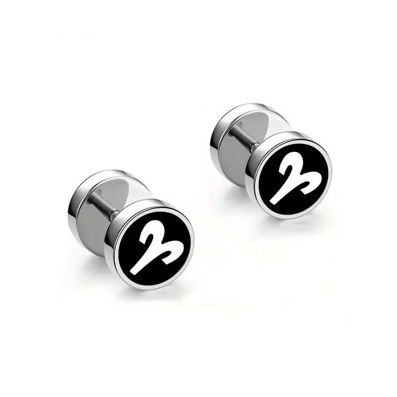 Brincos Masculinos de Aço Inoxidável com Constelações