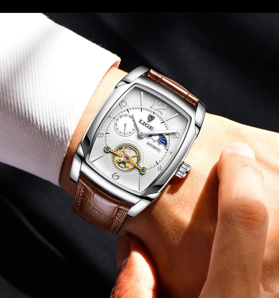 Relógio Automático Masculino LIGE - Elegância e Precisão