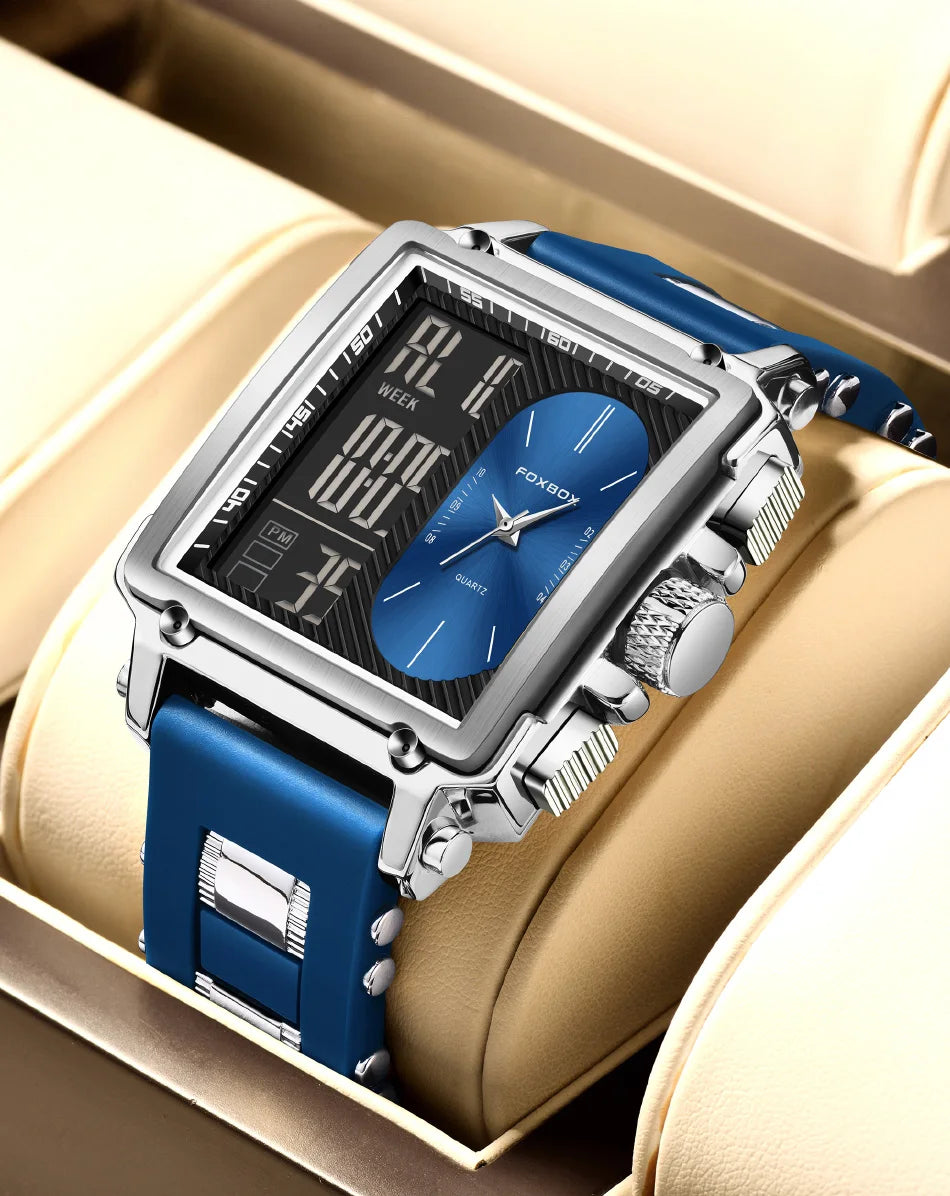 Relógio Masculino Foxbox Cronógrafo Luxo à Prova D'Água