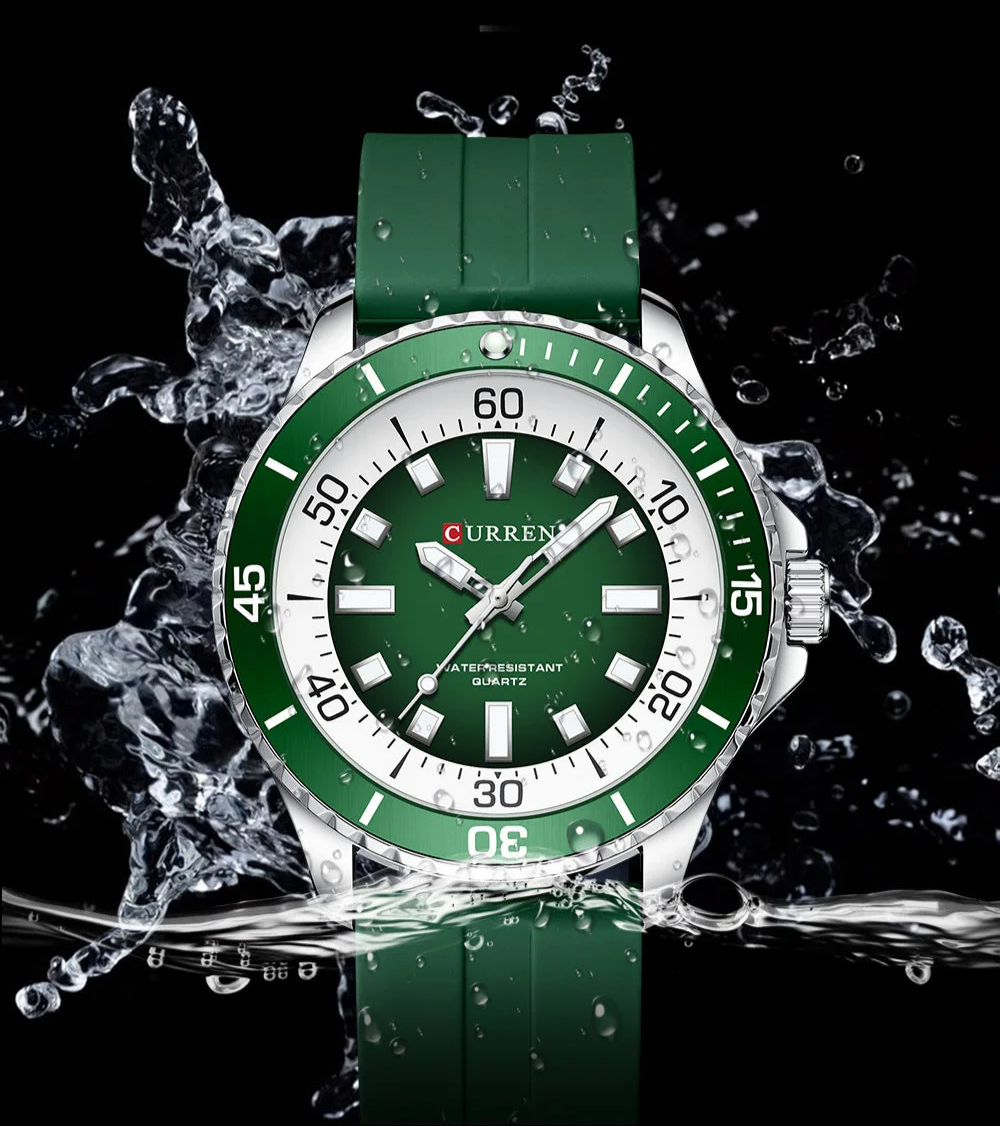 Relógio Masculino Curren 44mm Quartzo Esporte à Prova D'Água