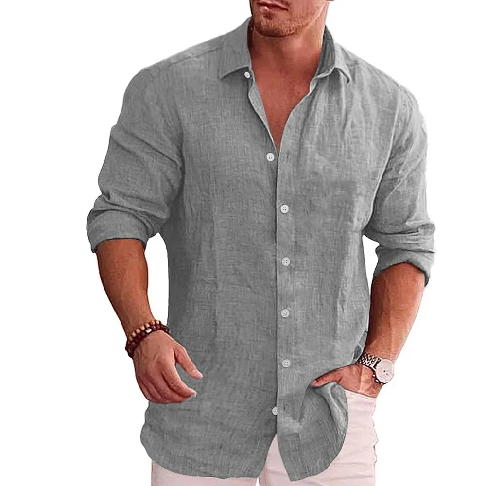 Camisa Masculina de Linho Algodão: Conforto e Estilo Casual