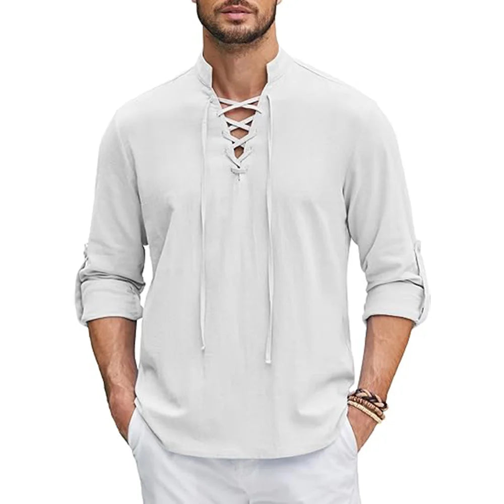 Camisa Masculina Pirata Branco- Melanio