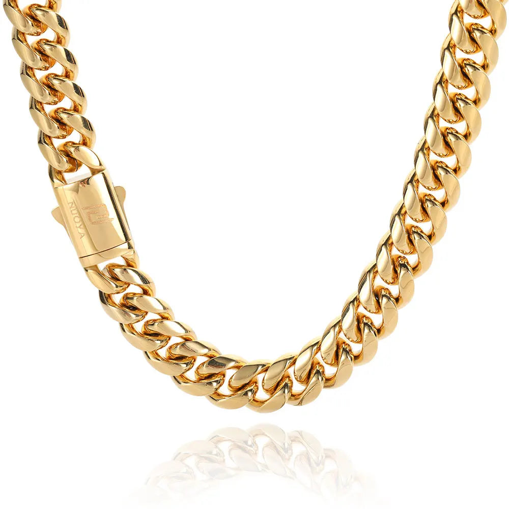 Colar Miami Cubana Hip Hop em Aço Inoxidável