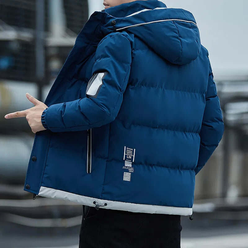 Jaqueta Masculina Outono/Inverno Impermeável e Aconchegante