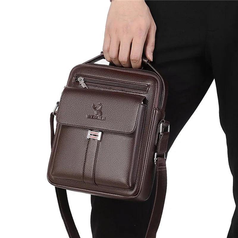 Bolsa Crossbody Masculina Marrom- Loja Melanio