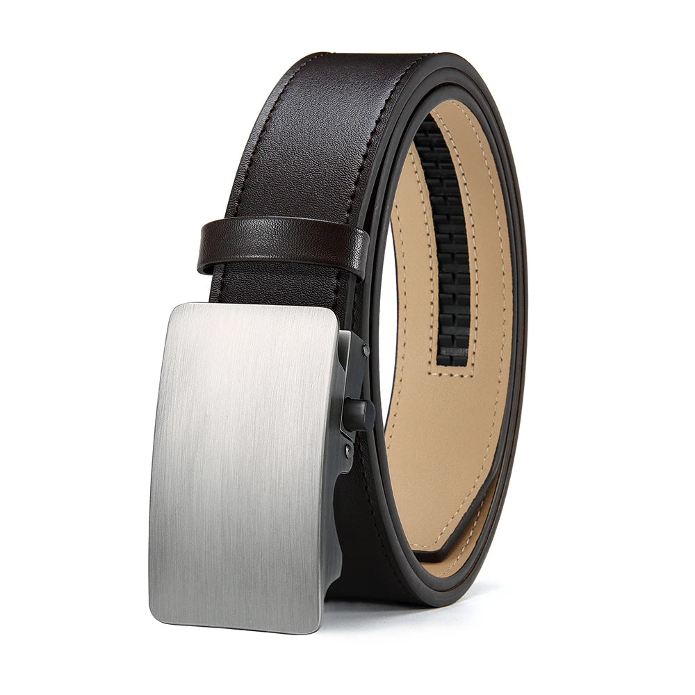 Cinto Masculino de Couro com Fivela Metálica Ajustável