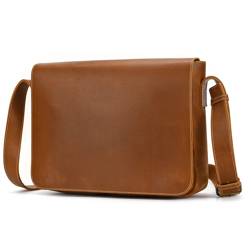 Bolsa Carteiro Couro Legitimo-Loja Melanio