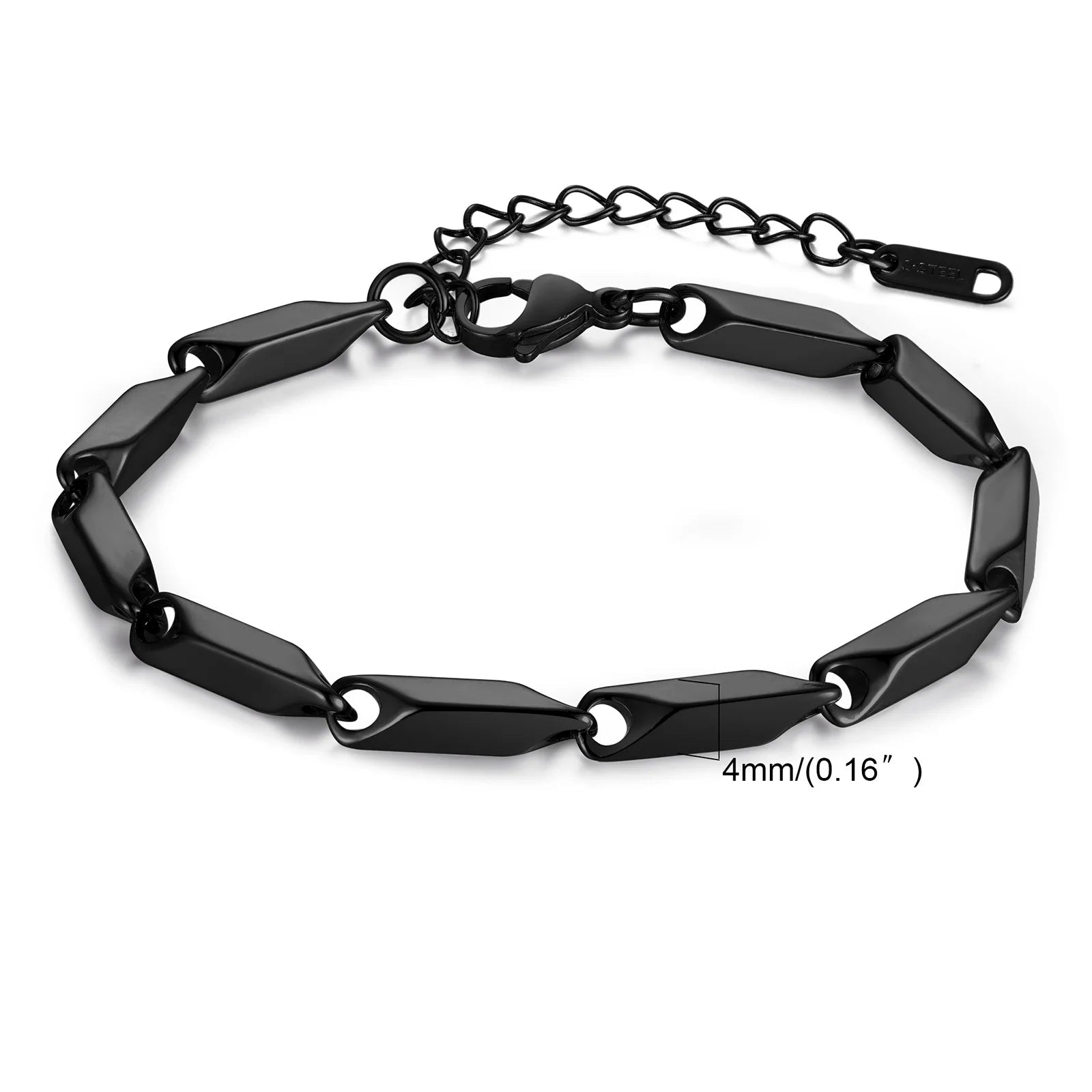 Pulseira Masculina de Aço Inoxidável Banhada a Ouro