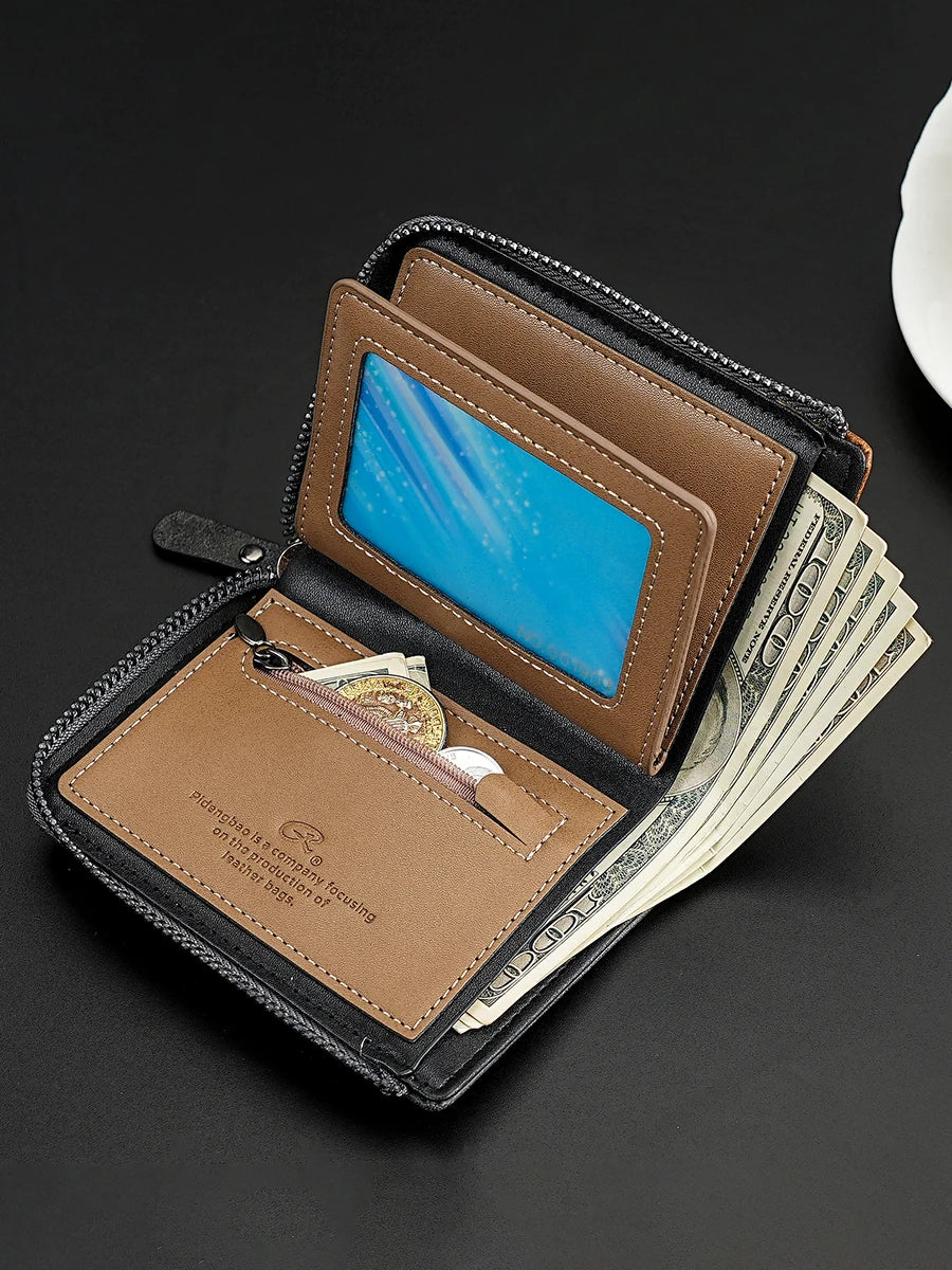 Carteira Masculina CarrKen com Zíper e Slots para Cartões