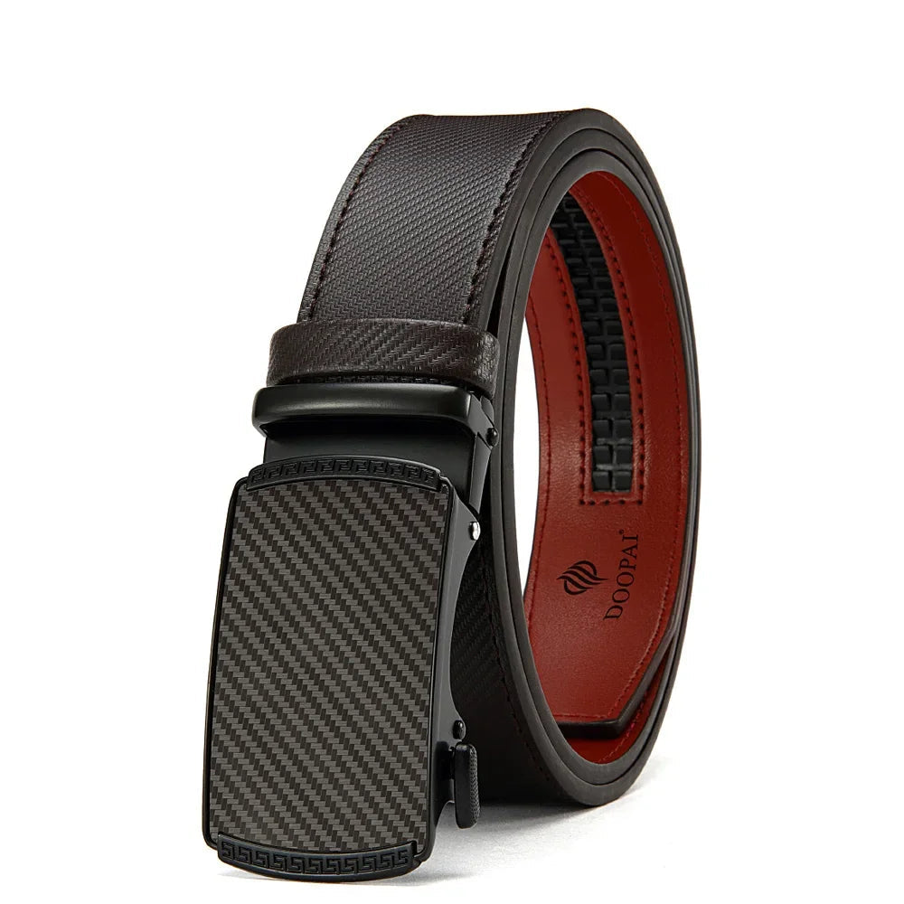 Cinto Masculino de Couro com Fivela Automática - Elegância e Praticidade