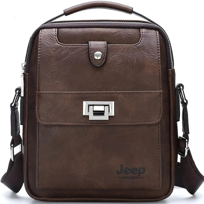 Bolsa de Ombro em Couro PU Masculina-Loja Melanio