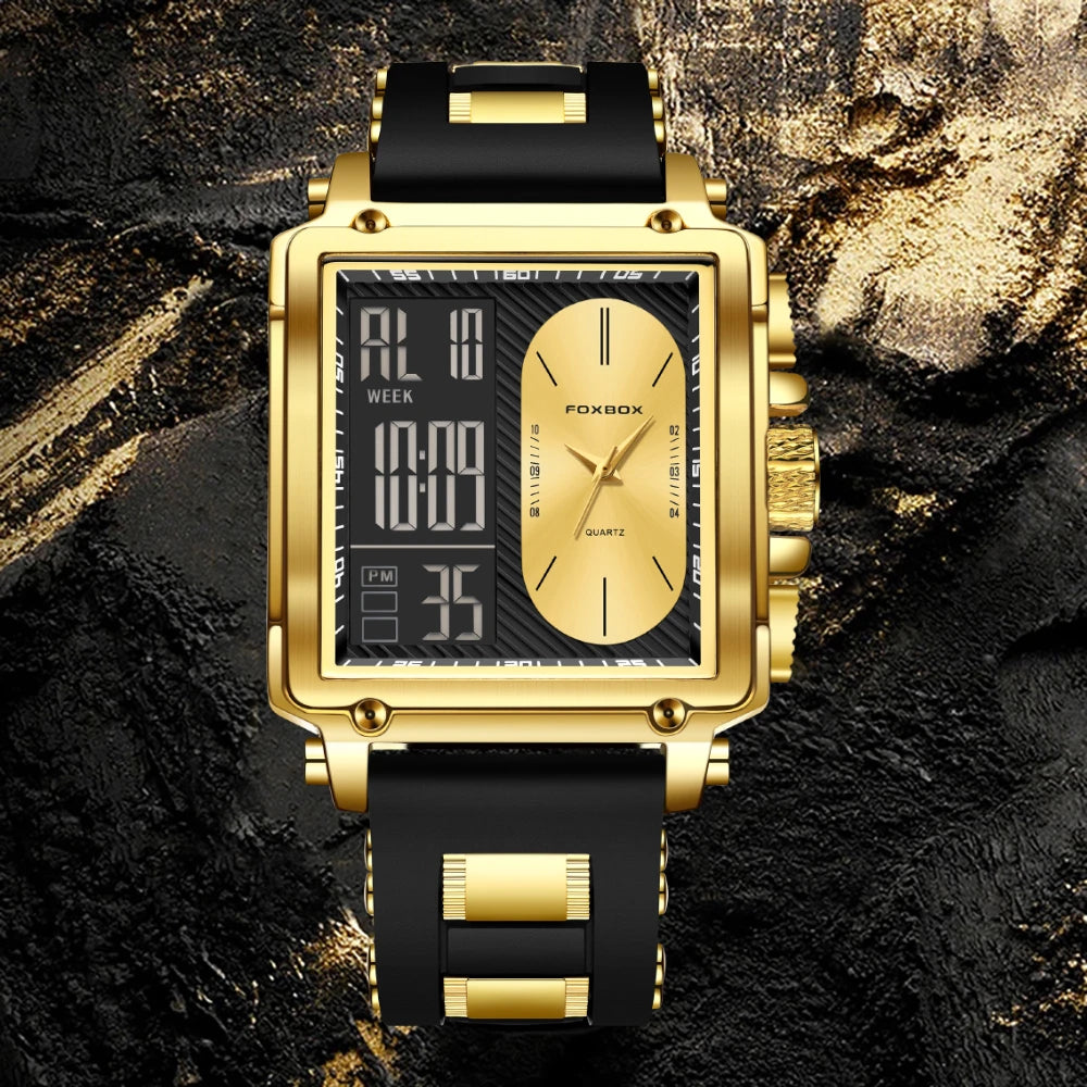 Relógio Masculino Foxbox Cronógrafo Luxo à Prova D'Água