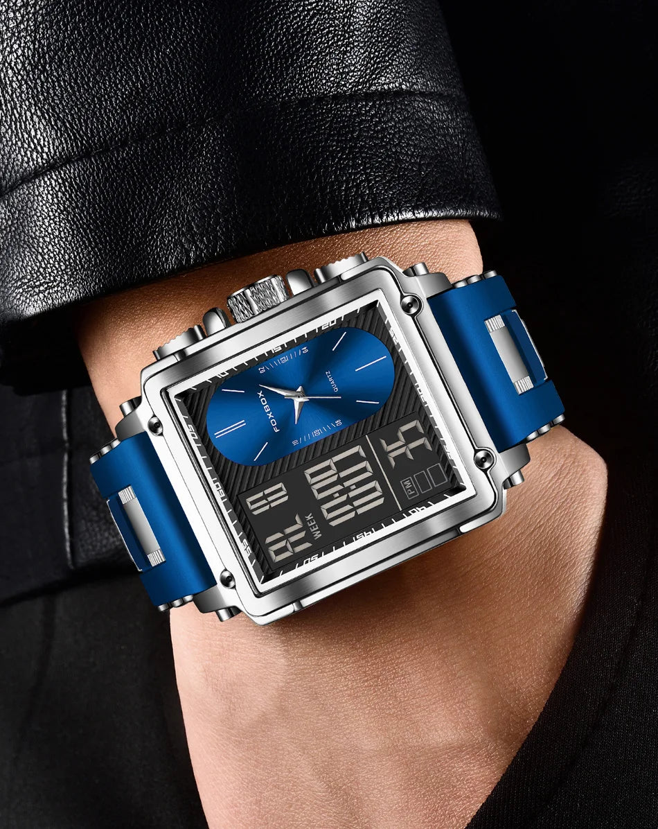 Relógio Masculino Foxbox Cronógrafo Luxo à Prova D'Água