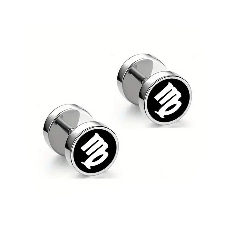 Brincos Masculinos de Aço Inoxidável com Constelações